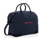 Branded Kezar AWARE™ 500 gsm recycled canvas deluxe weekend bag