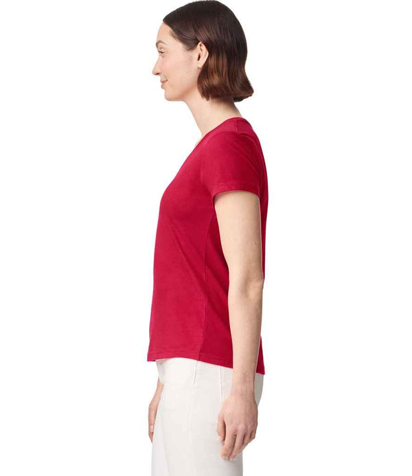 Gildan Ladies SoftStyle® V Neck T-Shirt Cherry Red