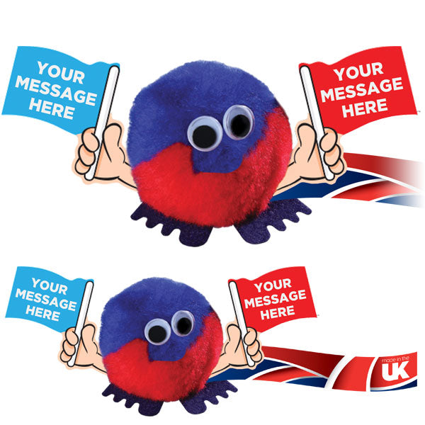 Generic Themed Logobug Handholders Double Flag Handholder Logobug