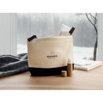 Bicolour cotton cosmetic bag