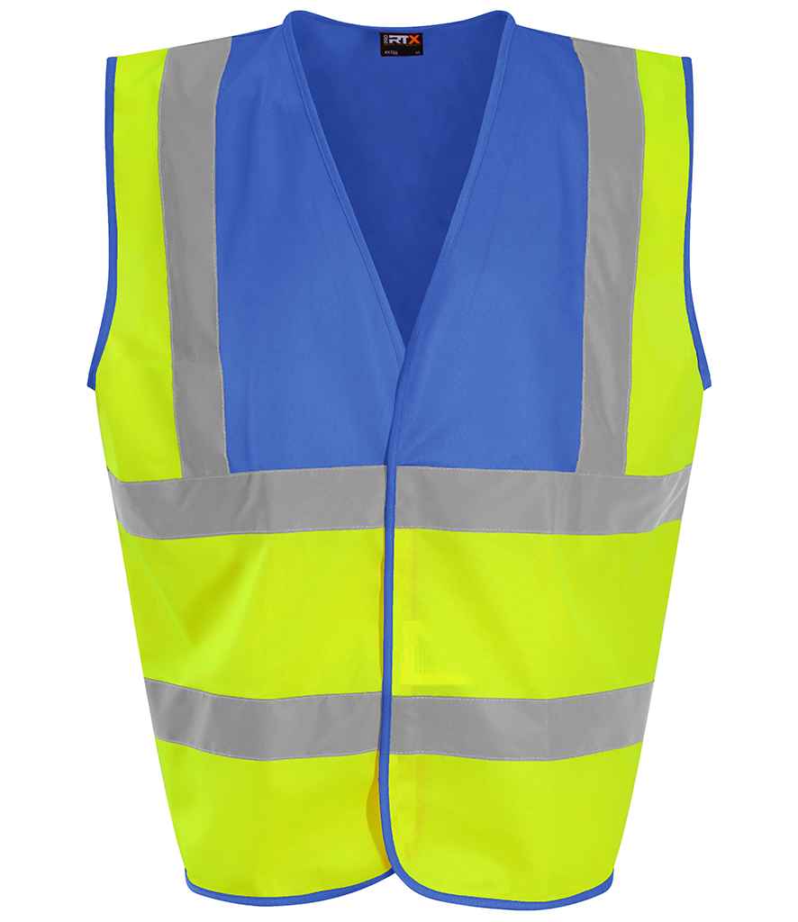 Pro RTX High Visibility Waistcoat Yellow/Royal Blue
