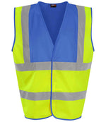 Pro RTX High Visibility Waistcoat Yellow/Royal Blue