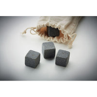 4 stone ice cubes in pouch