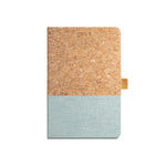 KLEE. A5 notebook in cork and linen with lined sheets