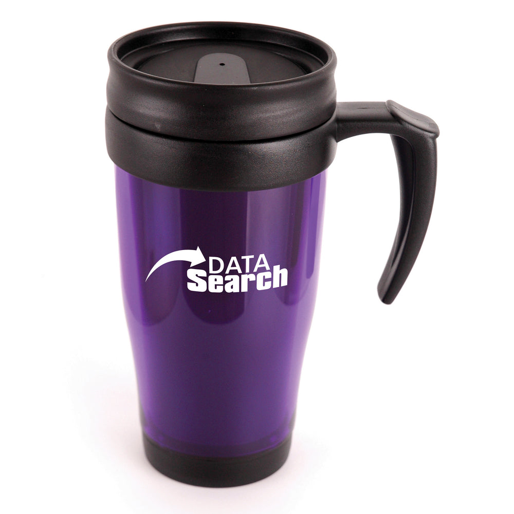 Branded Marco 400 ml Translucent Travel Mug (screw on lid and sipper)