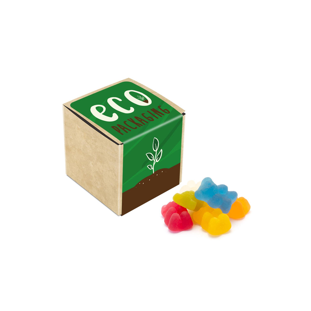 Eco Kraft Cube of Vegan Bears - 40g