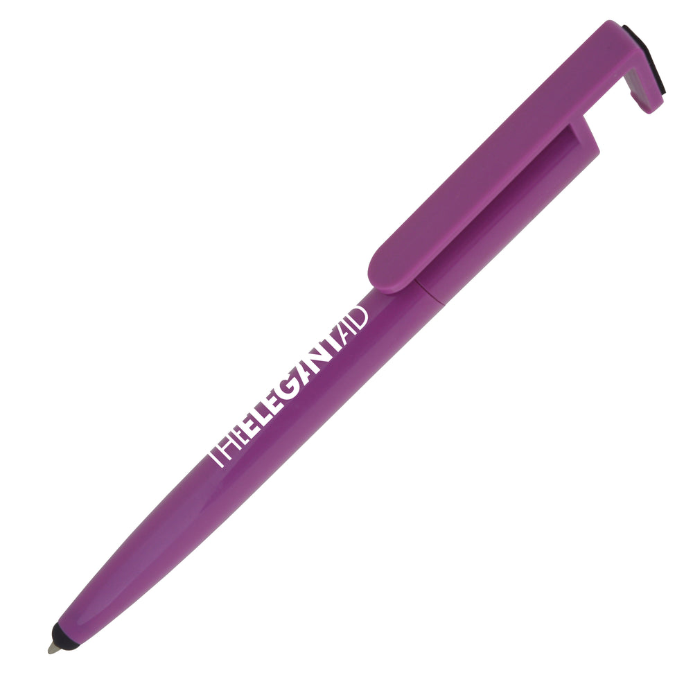 PHONE-UP ball pen with phone cleaner/stylus