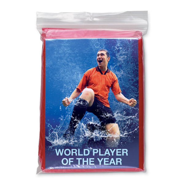 Branded Foldable raincoat in polybag