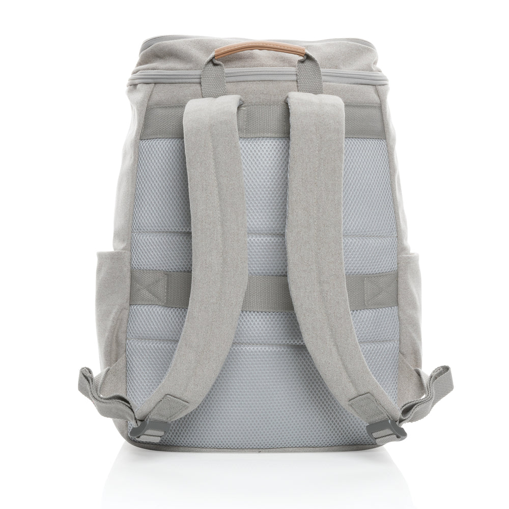 Branded Impact AWARE™ 16 oz. recycled canvas 15" laptop backpack