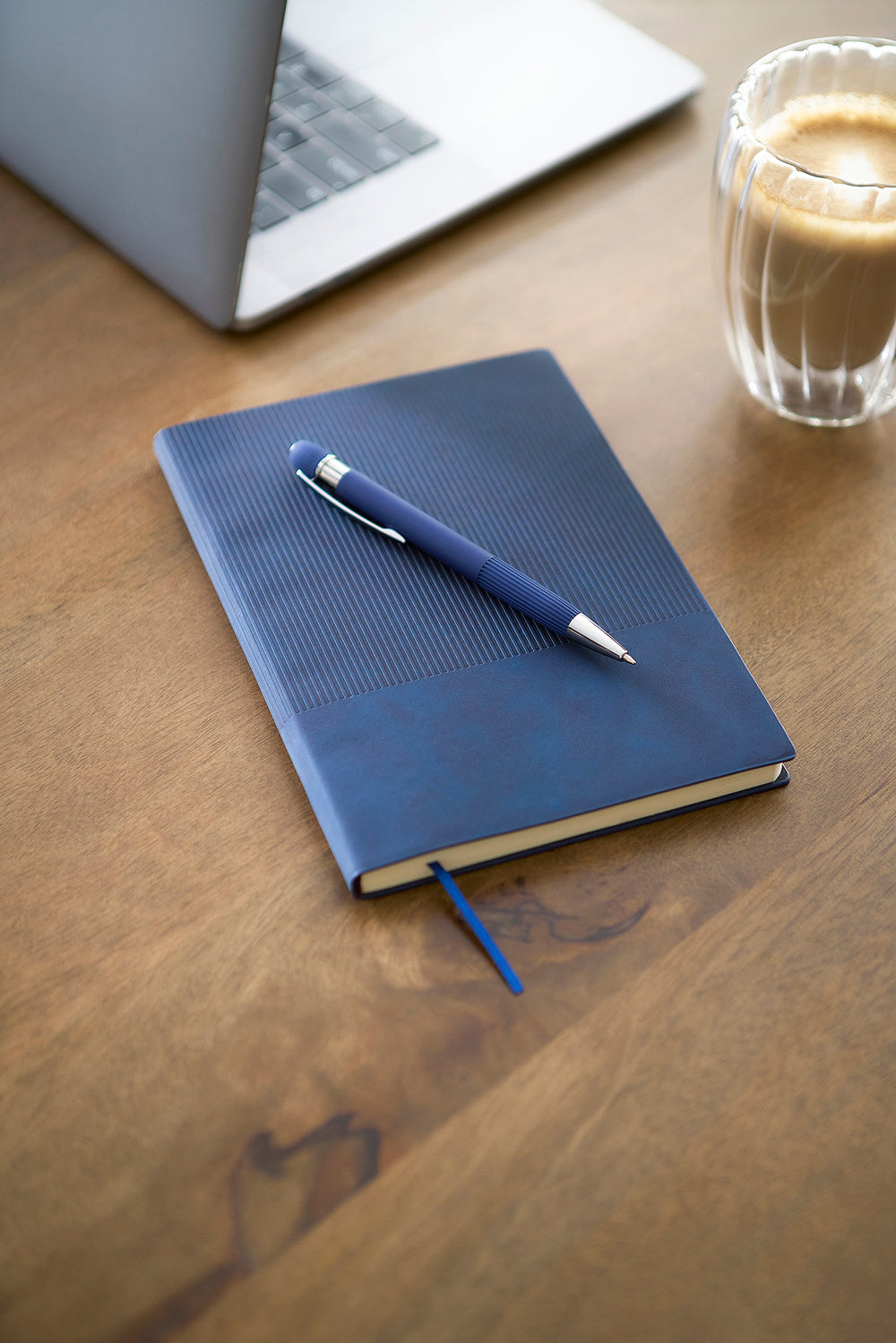 The Tarek - Recycled PU notebook with ballpen gift set (approx. A5)