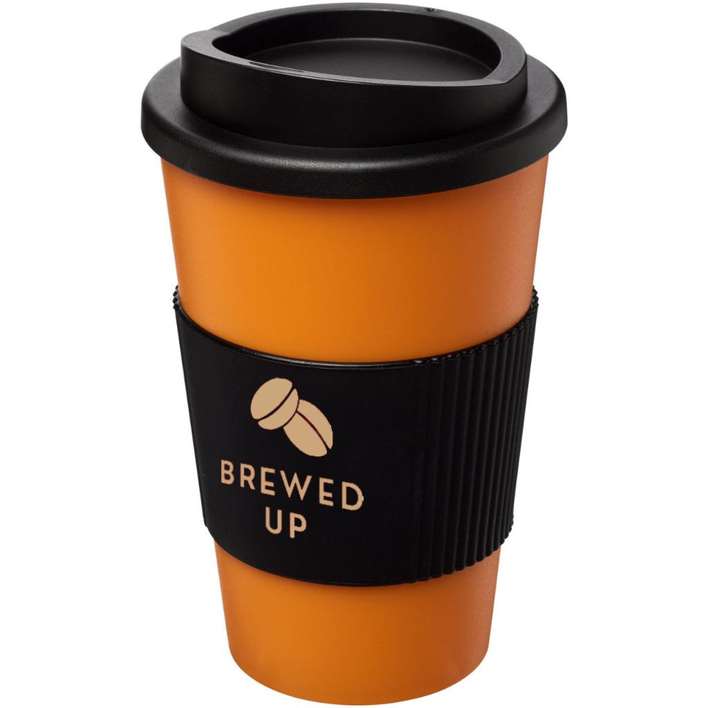 Branded Americano® 350 ml insulated tumbler with grip