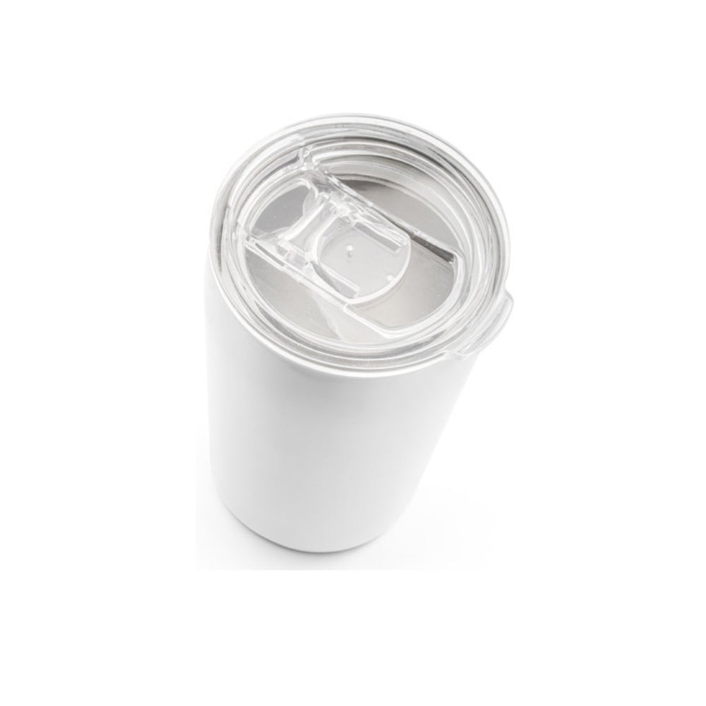 SLIDER. Stainless steel travel cup 380 mL