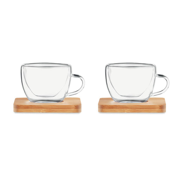 Branded Set of 2 double wall espresso