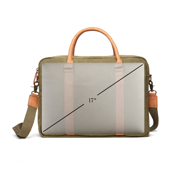 Branded VINGA Bosler RCS recycled canvas computer bag 17"