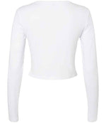 Bella Micro Rib Long Sleeve Baby T-Shirt Solid White Blend