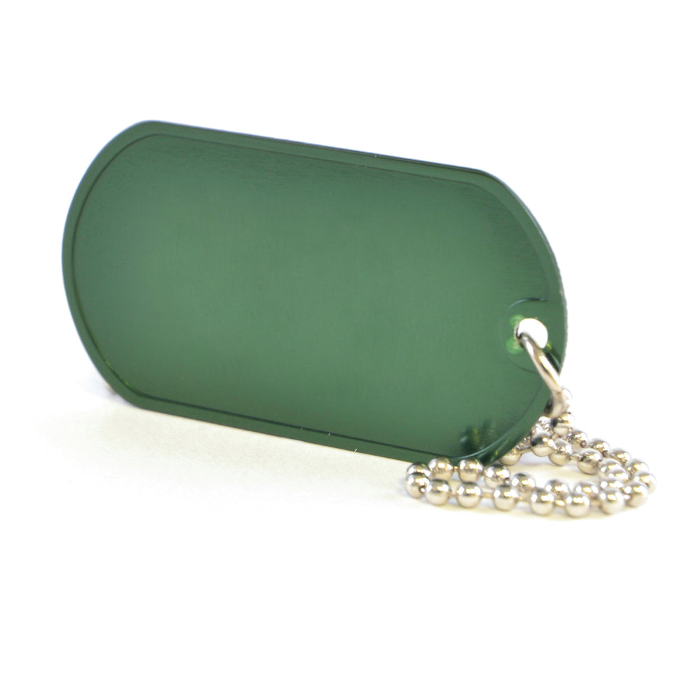 Metal Dog Tag on Ball Chain