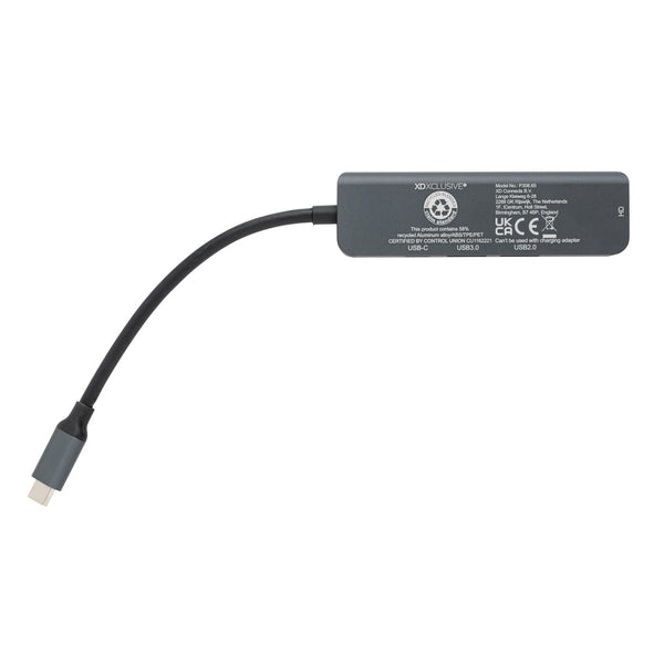Branded Terra RCS recycled aluminum hub with HDMI input
