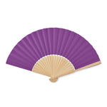 Branded Manual hand fan with bamboo handle