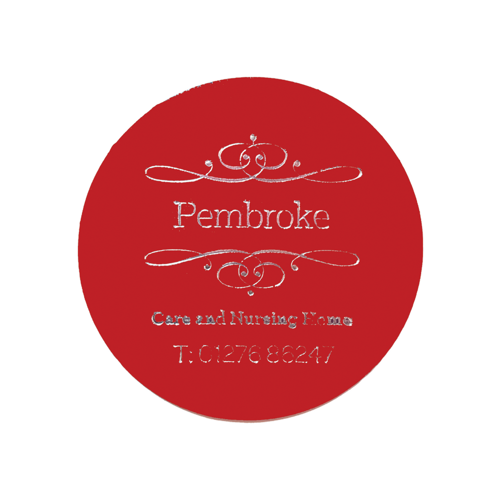 Branded Recycled Large Leather Round Coaster
