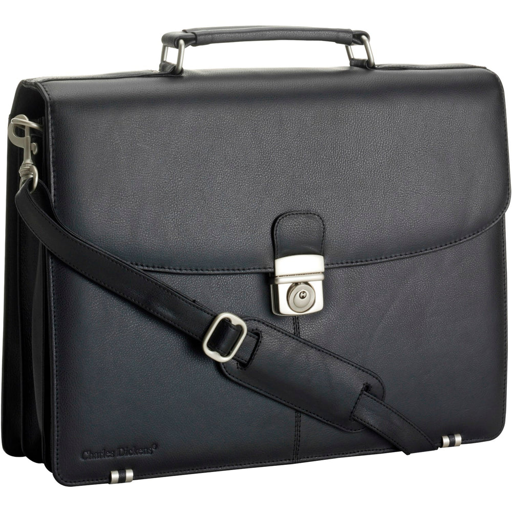 Branded Charles Dickens® leather briefcase