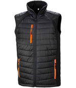 Result Genuine Recycled Compass Padded Gilet Black/Orange