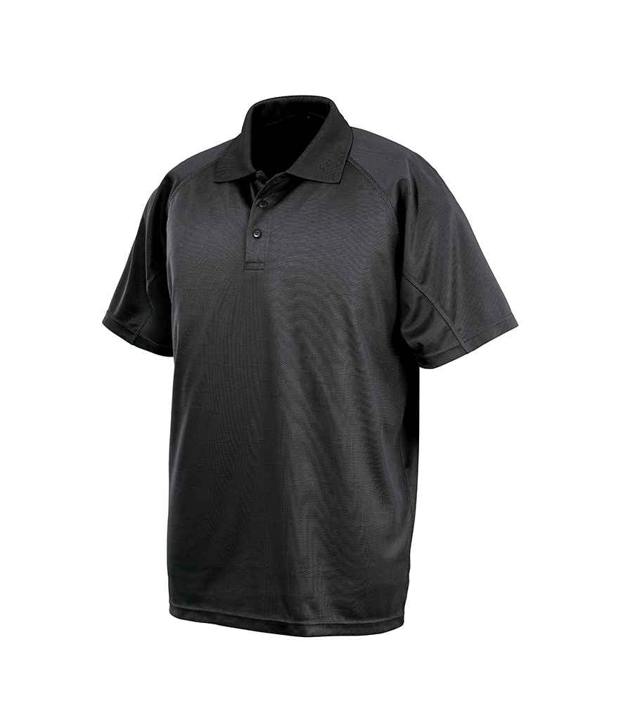 Spiro Impact Performance Aircool Polo Shirt Black