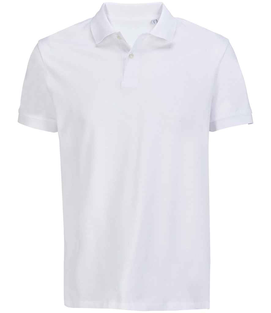 SOL'S Unisex Pacific Twin Piqué Polo Shirt White