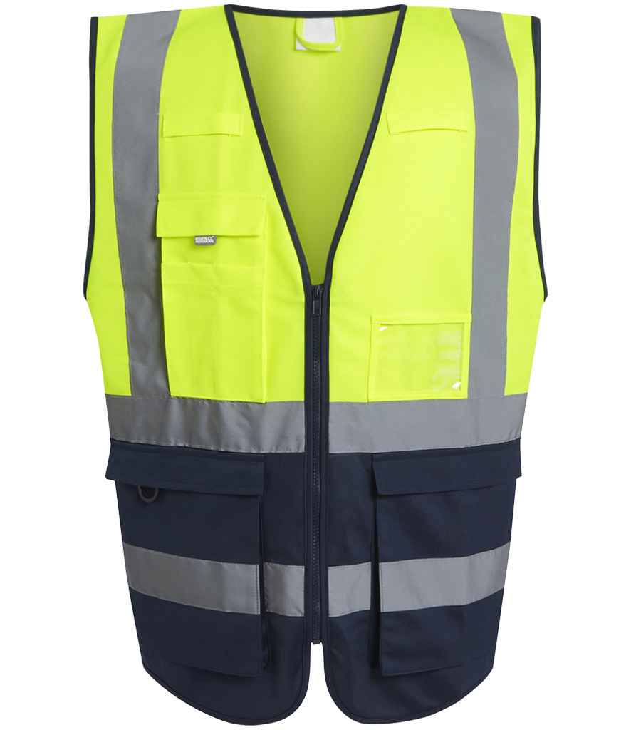 Regatta High Visibility Pro Executive Vest Yellow/Navy