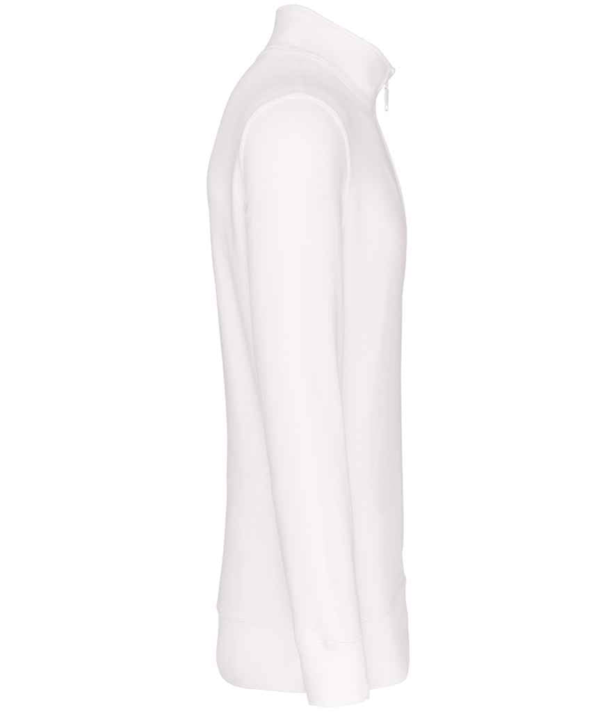Kariban Zip Neck Sweatshirt White