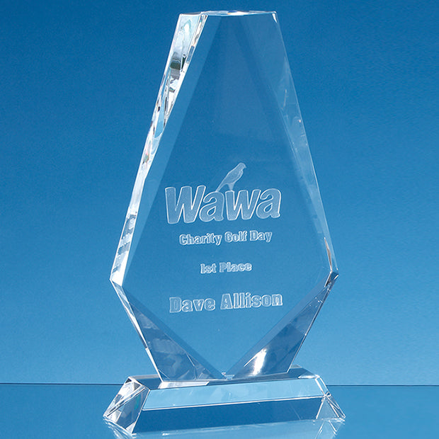 Branded 20.5cm Optical Crystal Cropped Iceberg Award