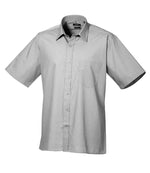Premier Short Sleeve Poplin Shirt Silver
