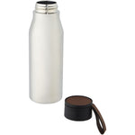 Ljungan 500 ml copper vacuum insulated stainless steel bottle with PU leather strap and lid