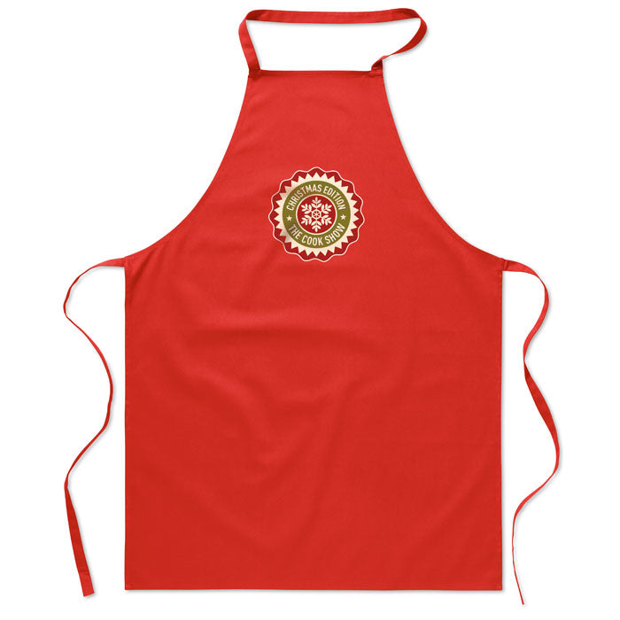 Kitchen apron in cotton Red
