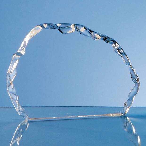Branded 16cm Optical Crystal Ice Block Paperweight