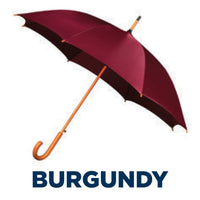 Classic Automatic Walking Umbrella with Wooden Crook Handle - 1050mm