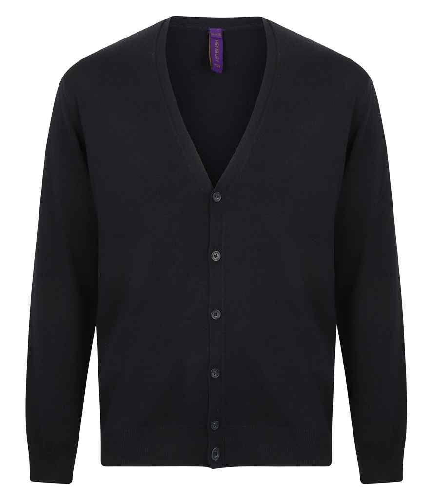 Branded Henbury Lightweight Cotton Acrylic V Neck Cardigan