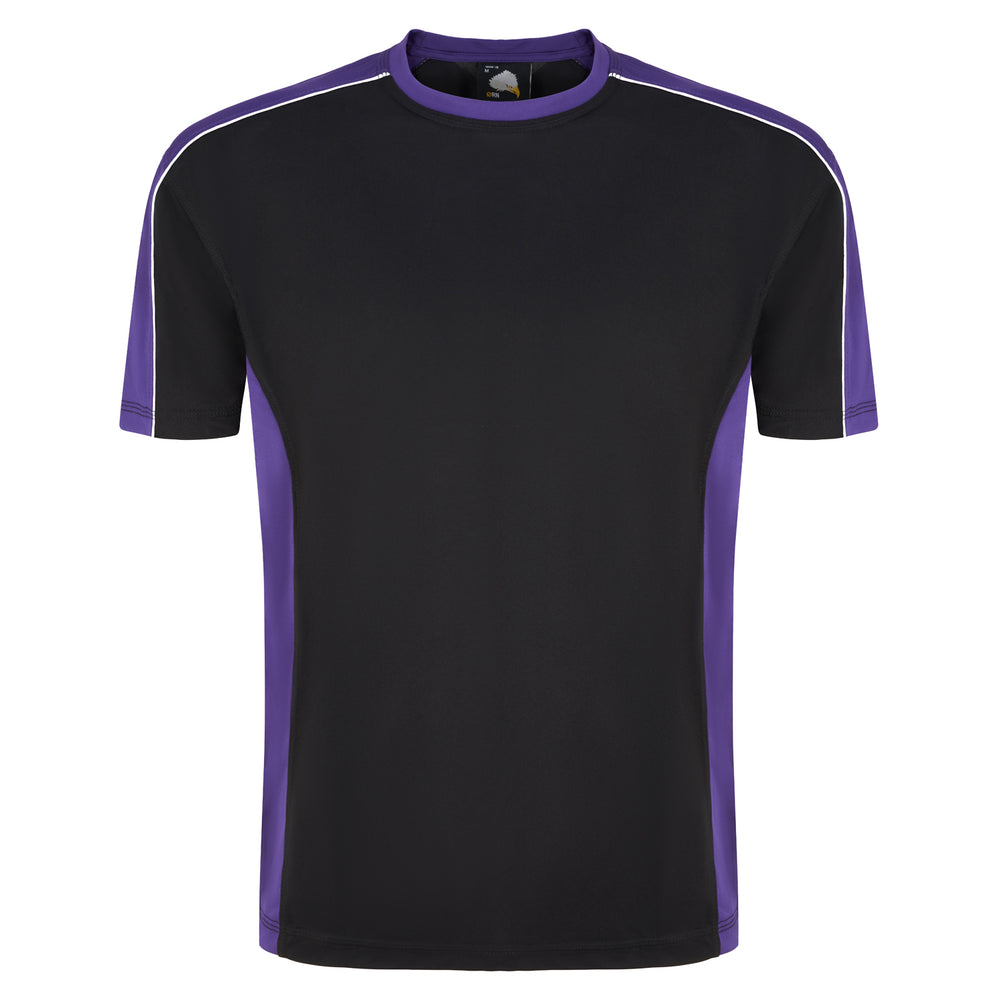 Orn Avocet Two Tone Polyester T-Shirt Black/Purple