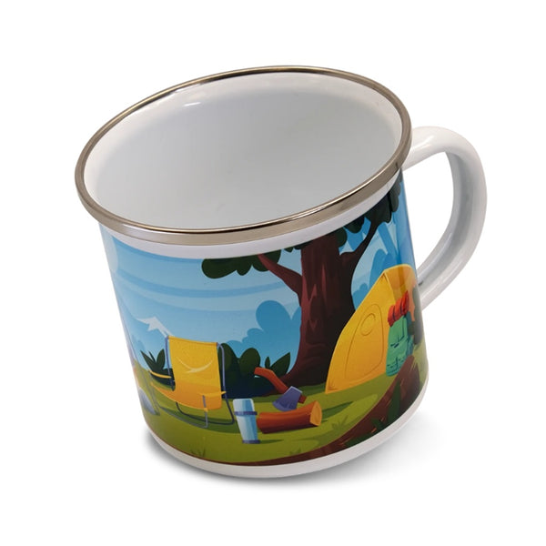 Kelvedon 340ml Full Colour Enamel Mug White