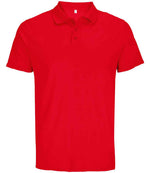SOL'S Unisex Pitcher Recycled Polyester Piqué Polo Shirt Red