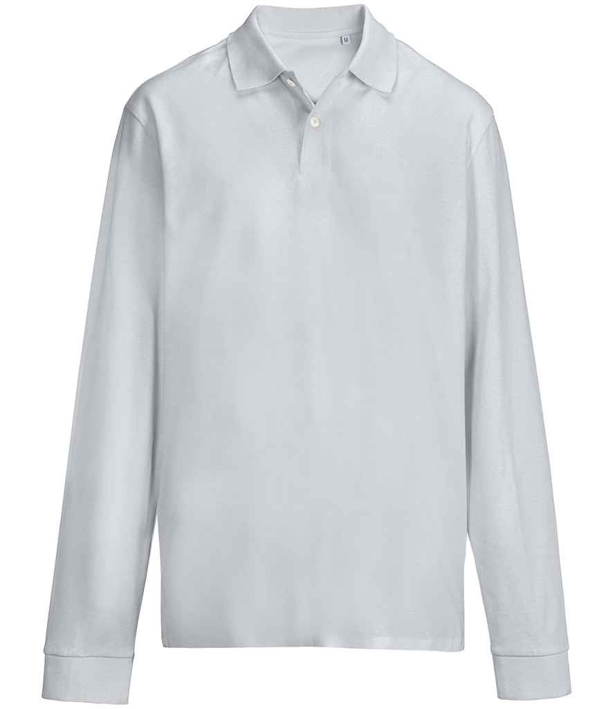 SOL'S Unisex Pacific Long Sleeve Piqué Polo Shirt Pure Grey
