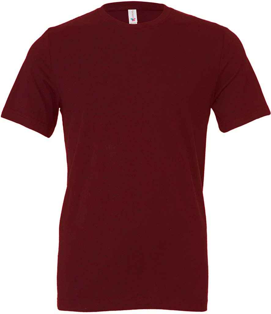 Canvas Unisex Crew Neck T-Shirt Maroon