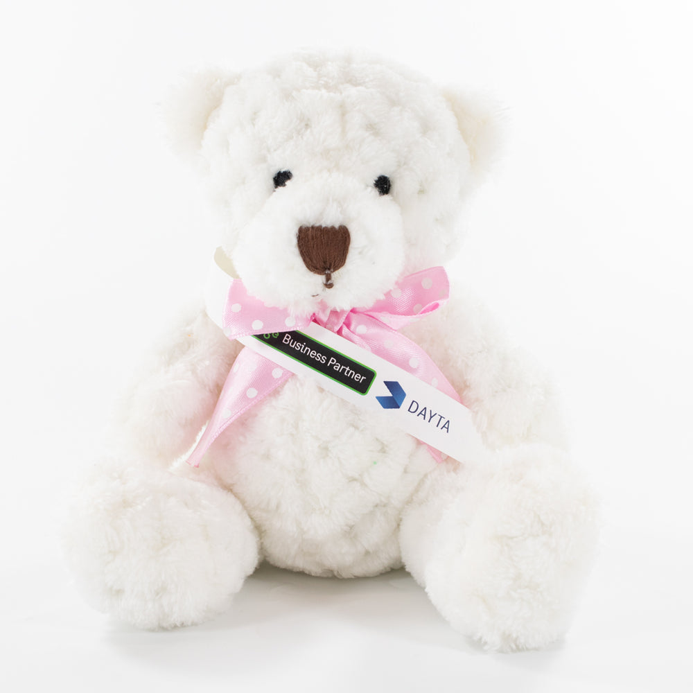 Sash Bear I 15cm Waffle Bear, White