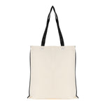 5oz NATURAL cotton shopper bag with piping trim + handles