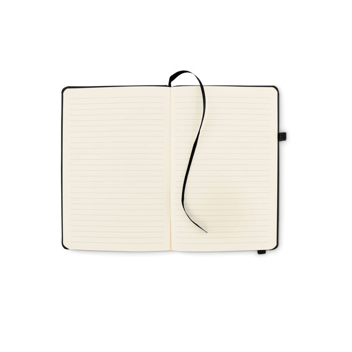 Branded Recycled PU A5 lined notebook