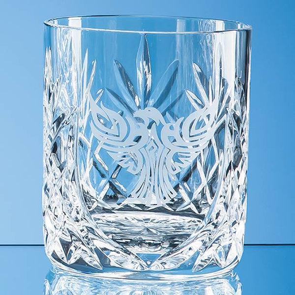Branded 400ml Glencoe Lead Crystal Panel Whisky Tumbler