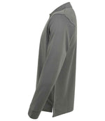 Henbury Unisex Long Sleeve Coolplus® Piqué Polo Shirt Charcoal