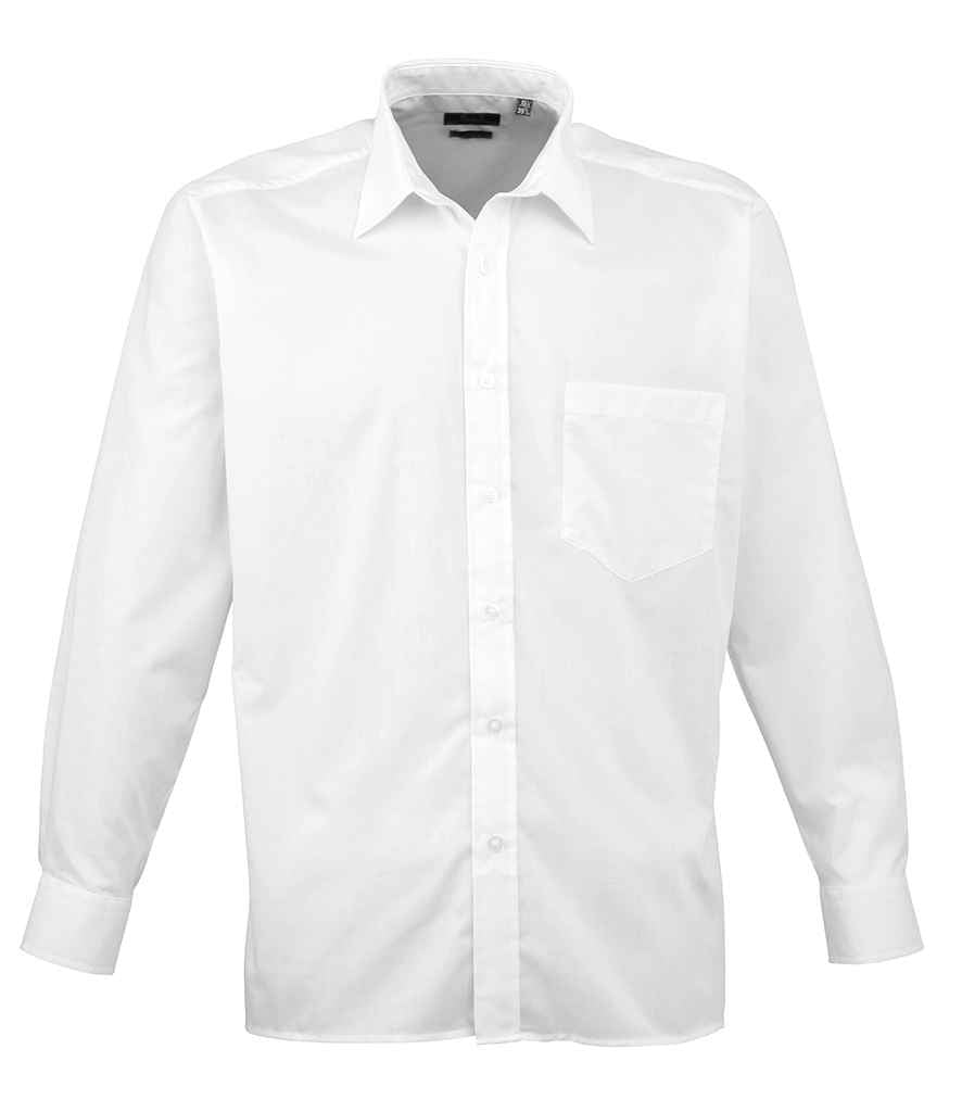 Premier Long Sleeve Poplin Shirt White