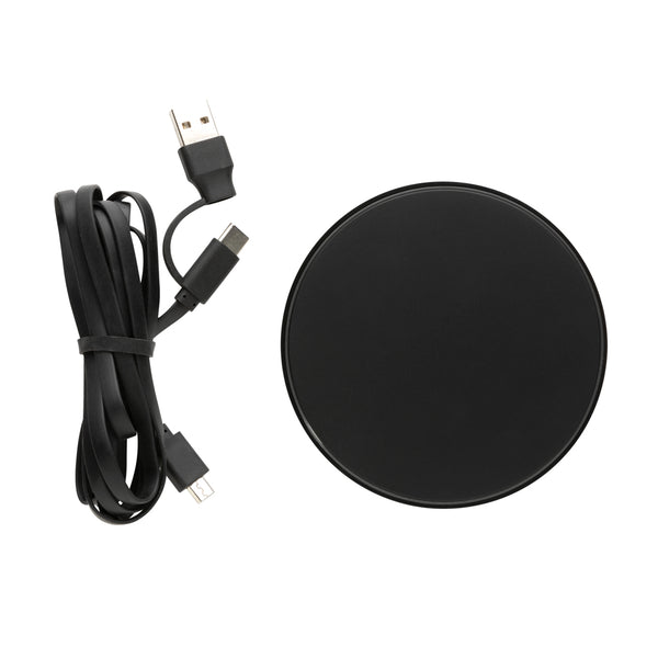 Branded RCS standard recycled plastic 10W wireless charger