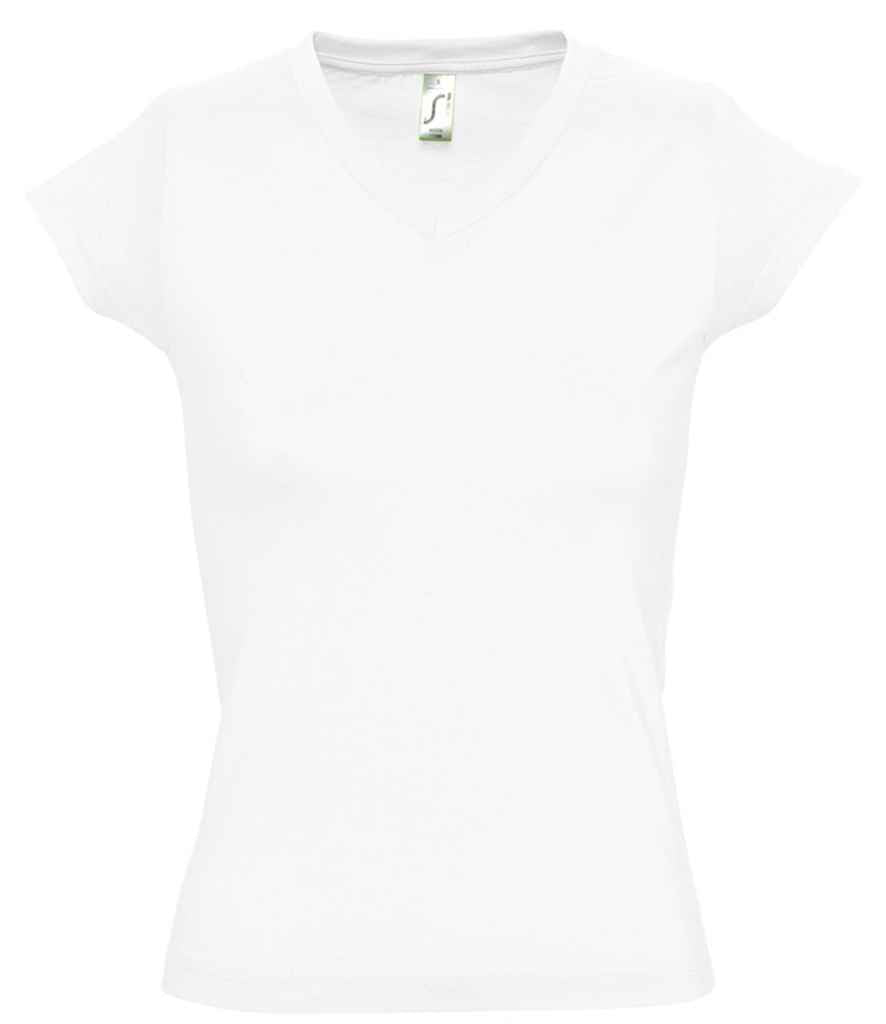 SOL'S Ladies Moon V Neck T-Shirt White