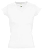 SOL'S Ladies Moon V Neck T-Shirt White